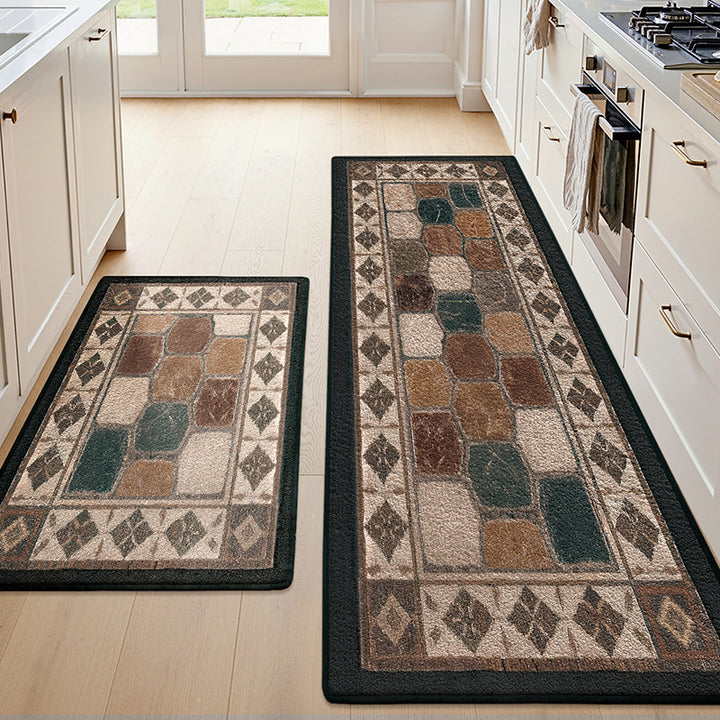 Textured Patterned Kitchen Runner Mat Bowlift