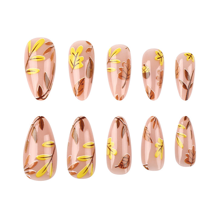 Autumn Leaf-Themed Press-On Nails Bowlift