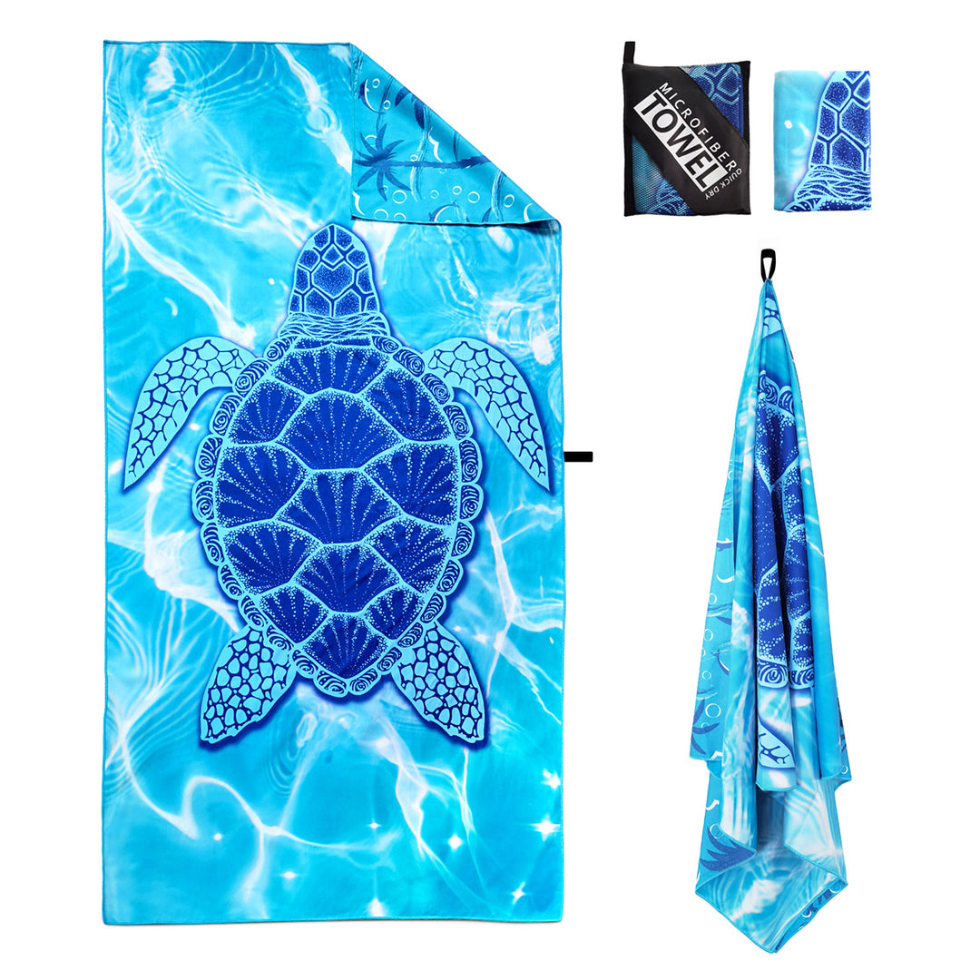 Beach towel with unique sea turtle design Bowlift