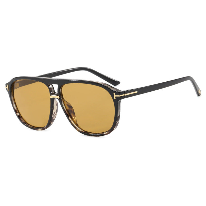 Women's square sunglasses with luxurious tortoiseshell pattern and polarized lenses Bowlift