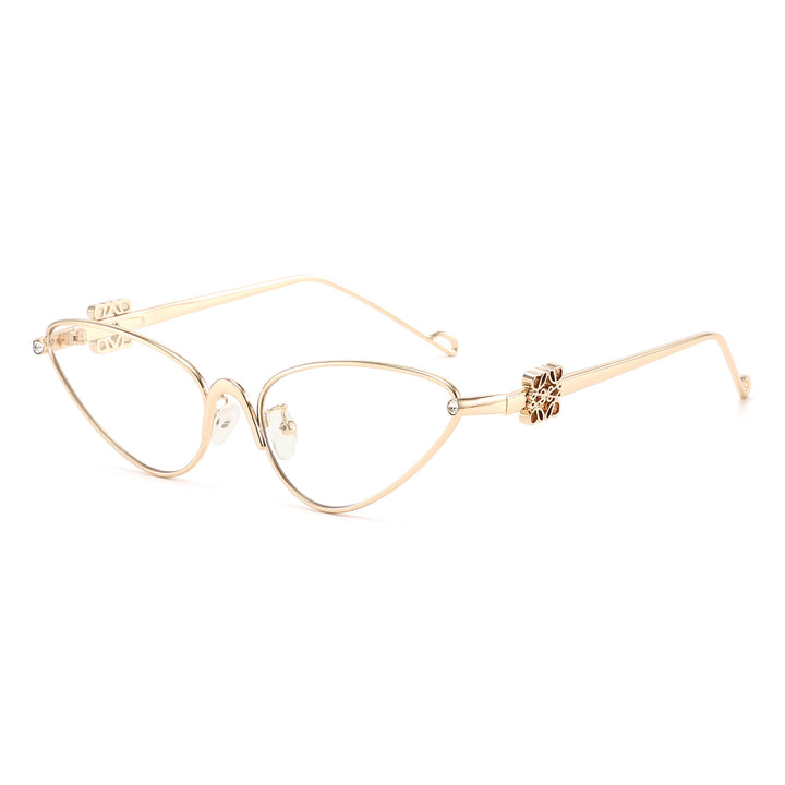 Women's Cat-Eye Sunglasses with Elegant Accents and UV Protection Bowlift
