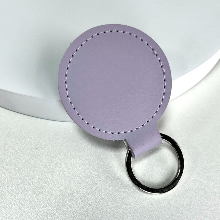 Premium Leather Round Keychain Bowlift