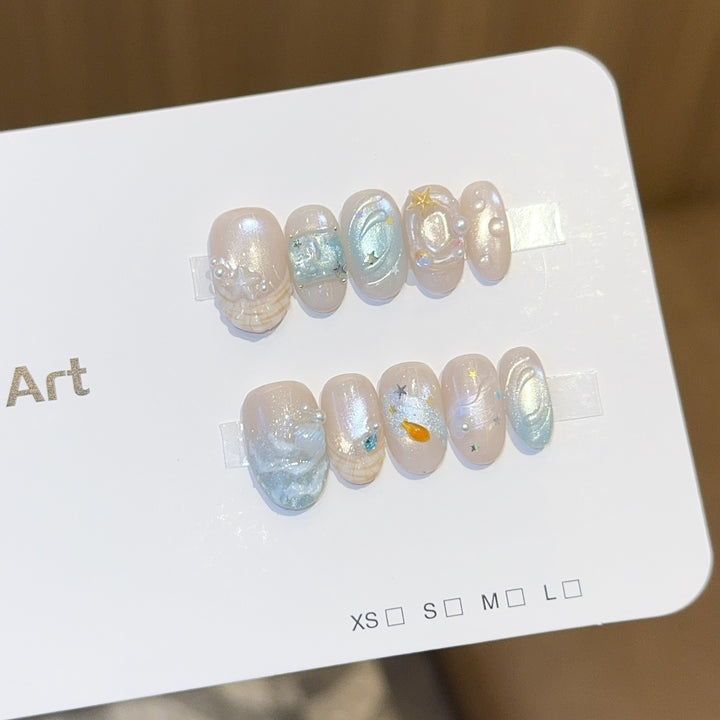 Art Nail Set with Maritime Design Bowlift