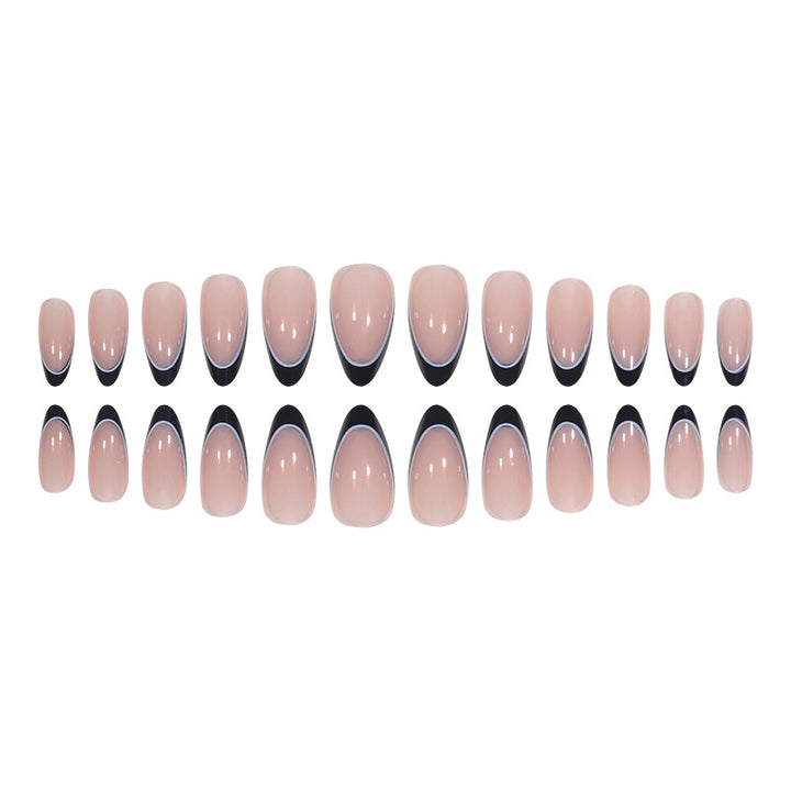 Elegant French Tip Nail Extensions Bowlift