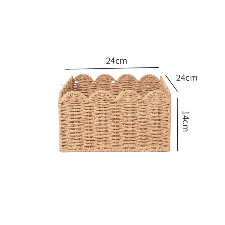 Handwoven storage basket with playful design Bowlift