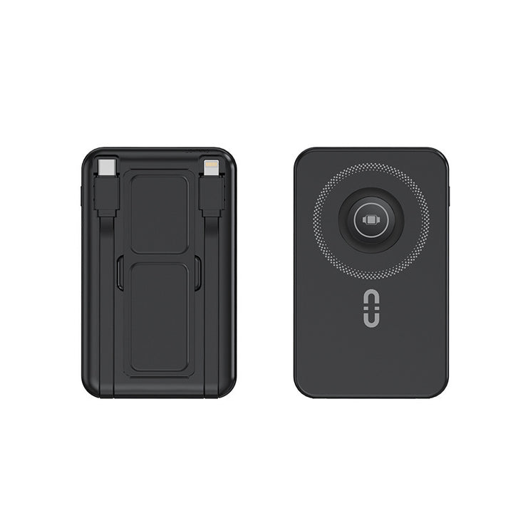 Portable power bank with integrated stand function and fast charging system Bowlift