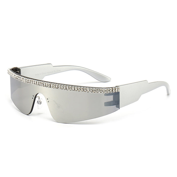 Women's Fashion Glamour Sunglasses with Rhinestone-Embellished Frame Bowlift