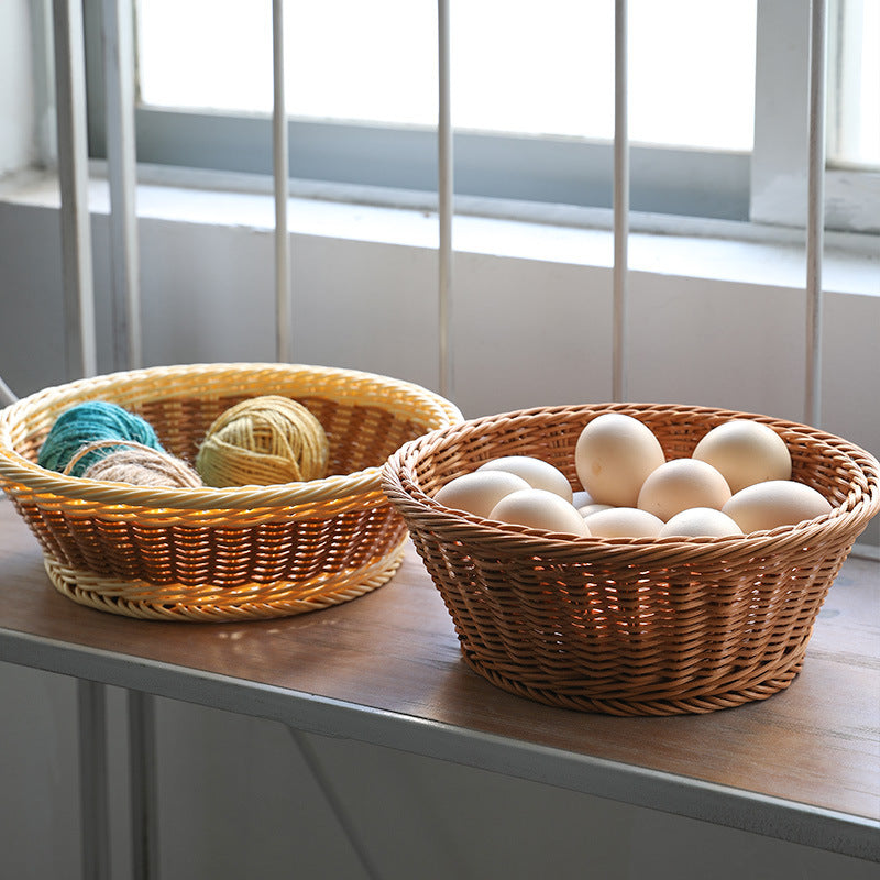 Unisex Handwoven Decorative Basket with Natural Shape Bowlift