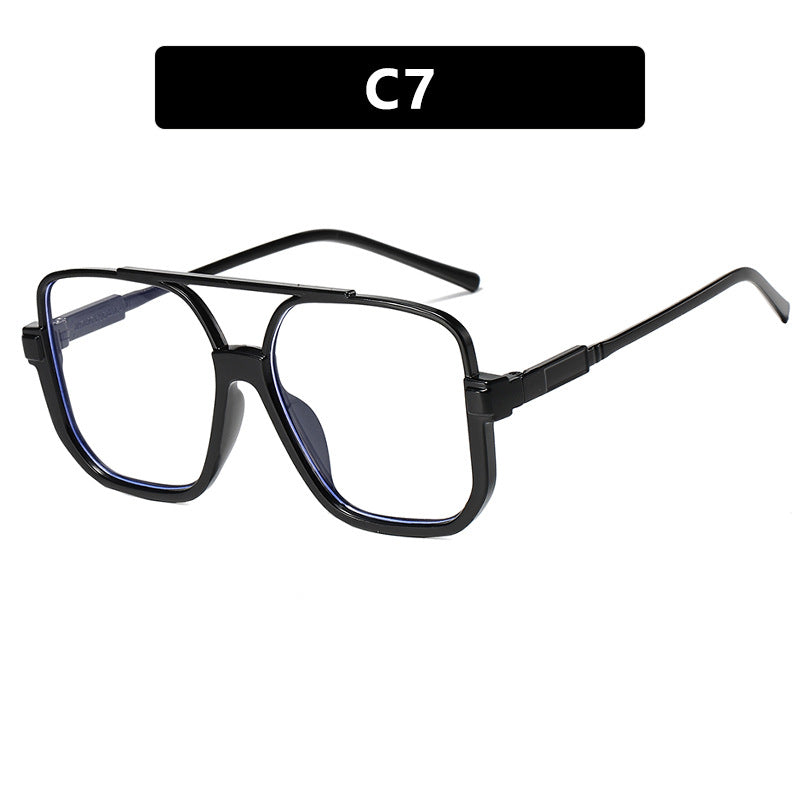 Women's square sunglasses with transparent frame and green tinted lenses Bowlift