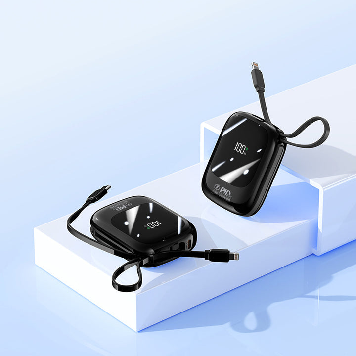 Portable power bank with intelligent charging display and innovative fast charging Bowlift