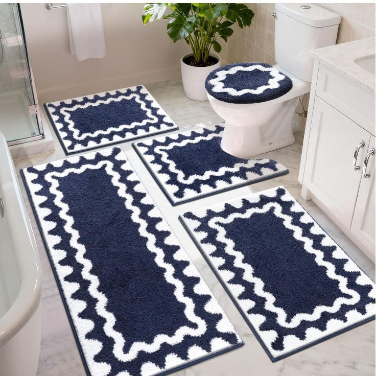 Soft Cotton Bathroom Mat Set