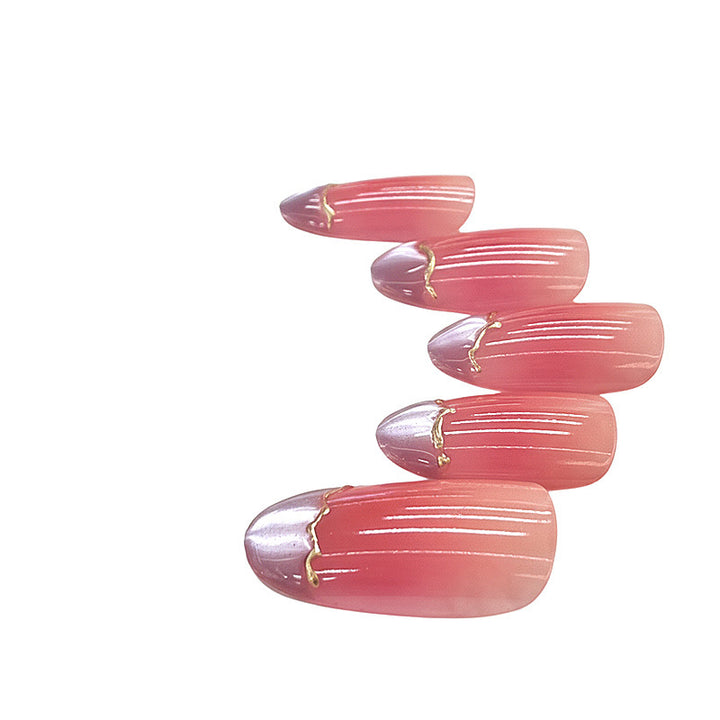 Elegant Marble Design Press-On Nails Bowlift