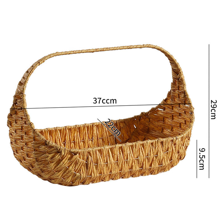 Handcrafted Natural Wicker Carry Basket Bowlift