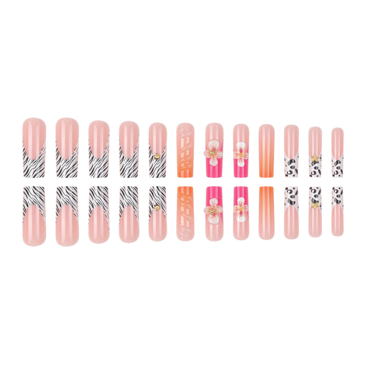 Floral Themed Press-On Nail Extensions Bowlift
