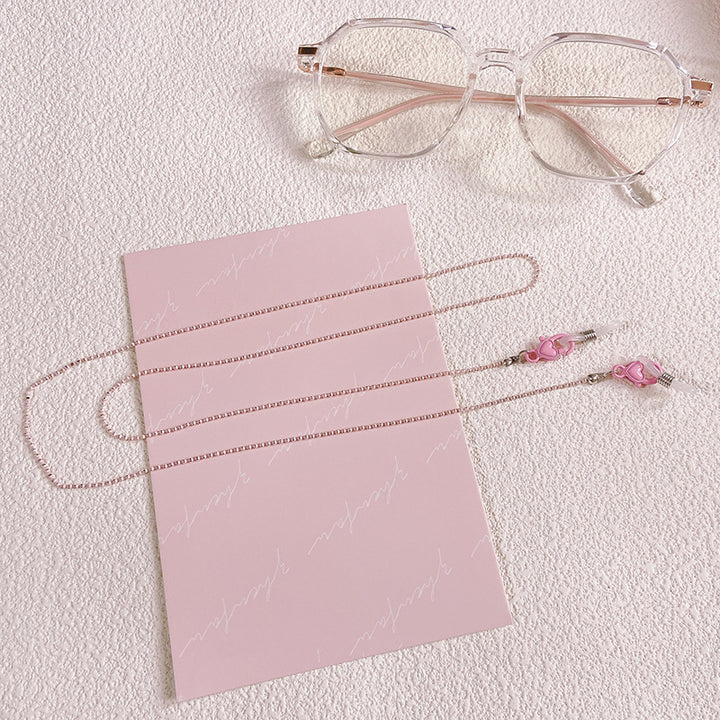 Filigree glasses holder chain with heart pendant Bowlift