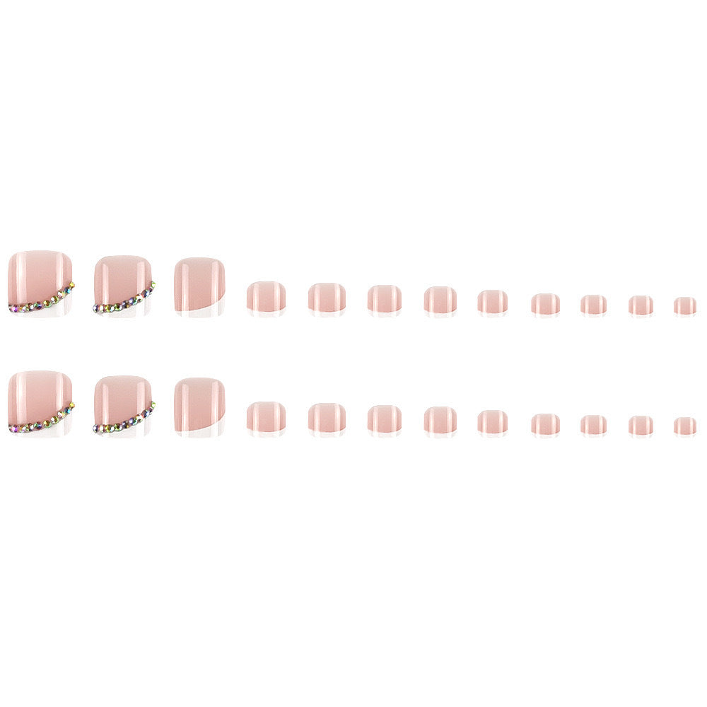 Nail art set with elegant French tips and glitter accents Bowlift