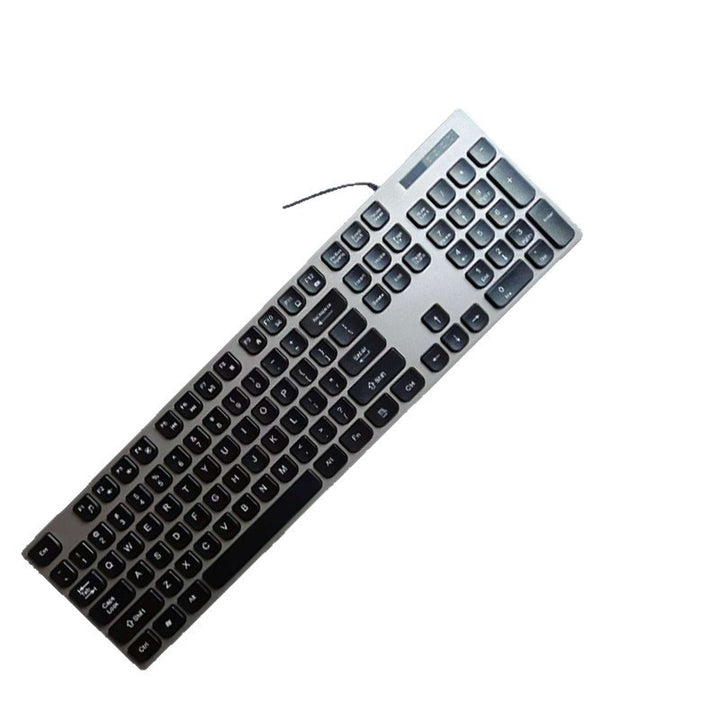 Wired Multimedia Keyboard with Ergonomic Design Bowlift