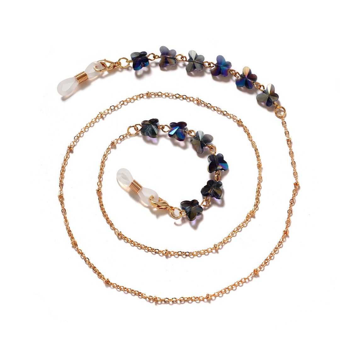 Floral-Embellished Eyewear Chain Bowlift
