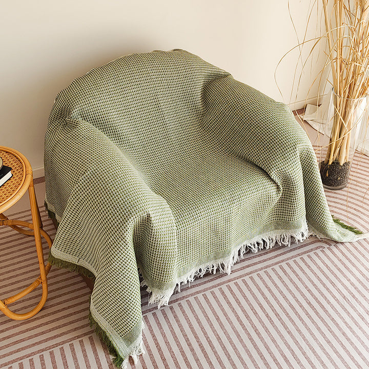 Cozy Waffle Weave Throw Blanket