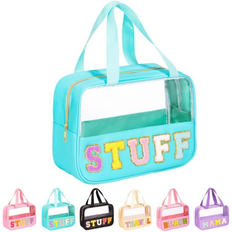 Cosmetic Organizer Bag with Clear Viewing Window Bowlift