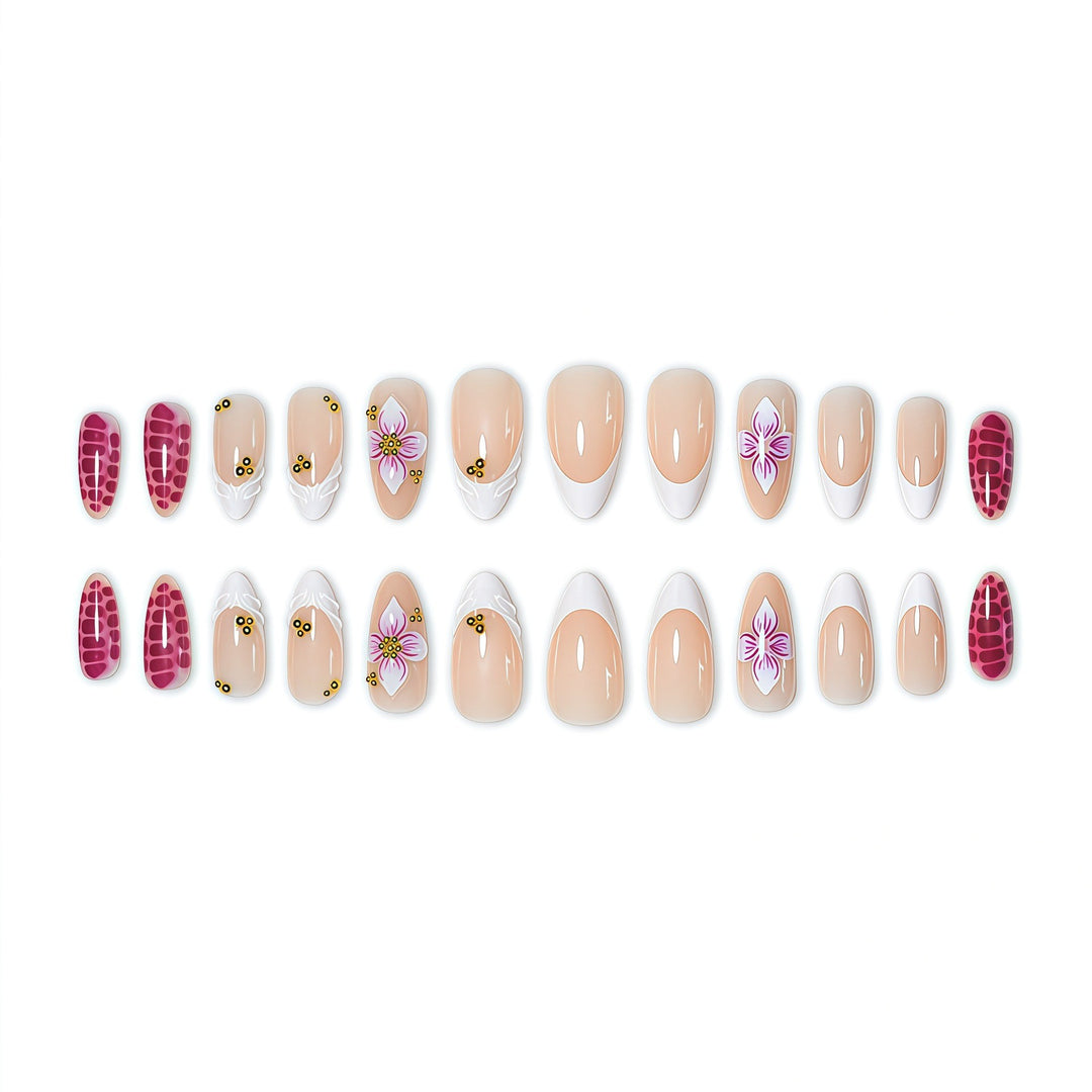 Elegant Floral Design Nail Wraps Bowlift