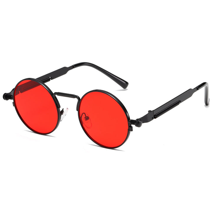 Women's fashionable round sunglasses with precise metal frame Bowlift