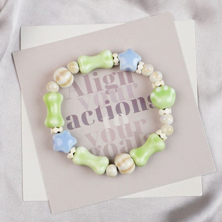 Heart-Shaped Beaded Bracelet Bowlift