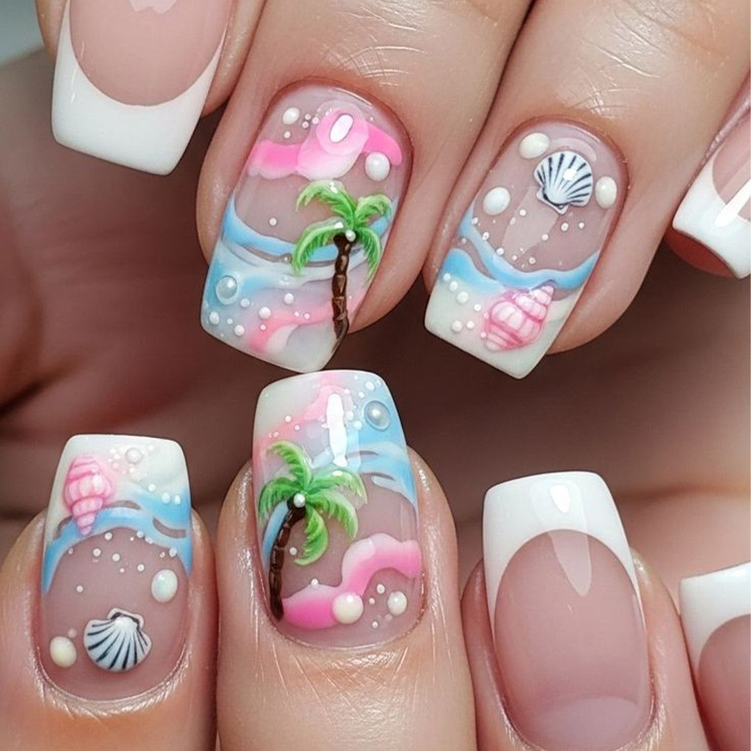 Tropical Seashell Nail Art Bowlift