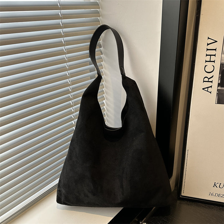 Suede Slouchy Hobo Bag Bowlift