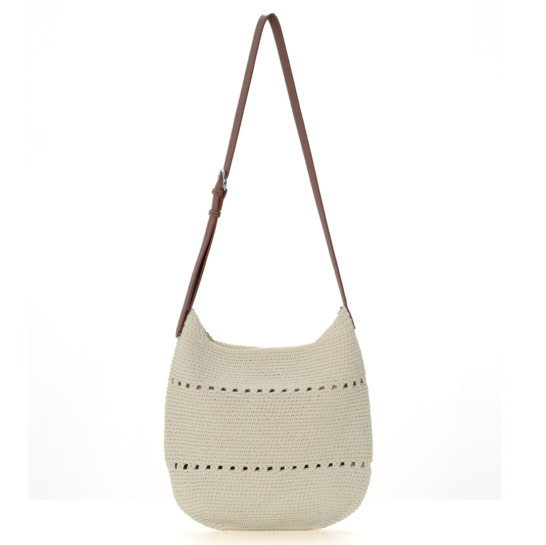 Comfortable crossbody bag made of crocheted material Bowlift