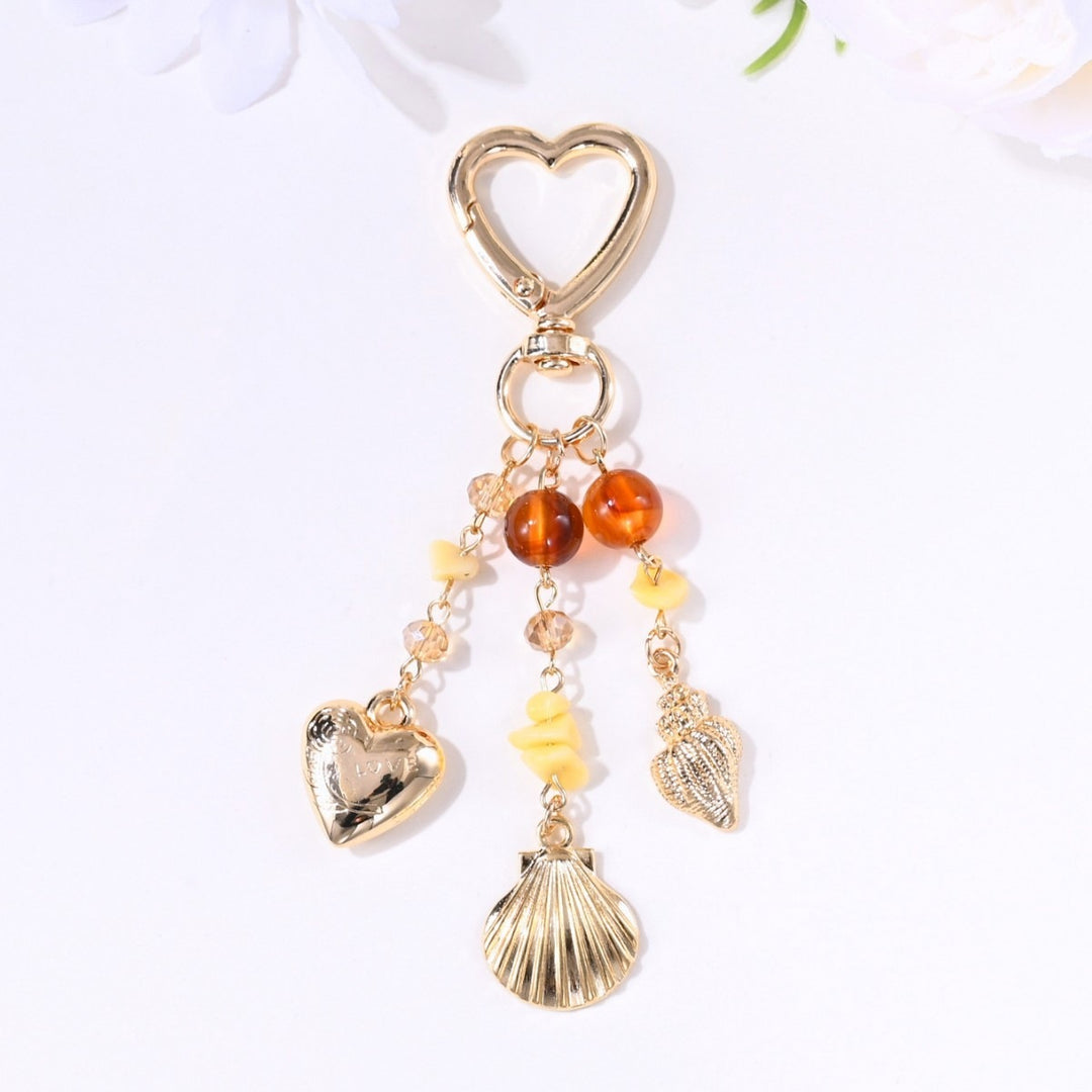 Keychain with Sparkling Sun Motif Bowlift