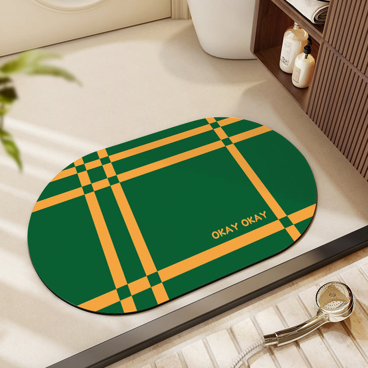 Floral Design Cotton Bath Mat Bowlift