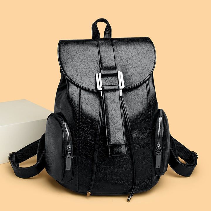 Retro Chic Vegan Leather Backpack Bowlift