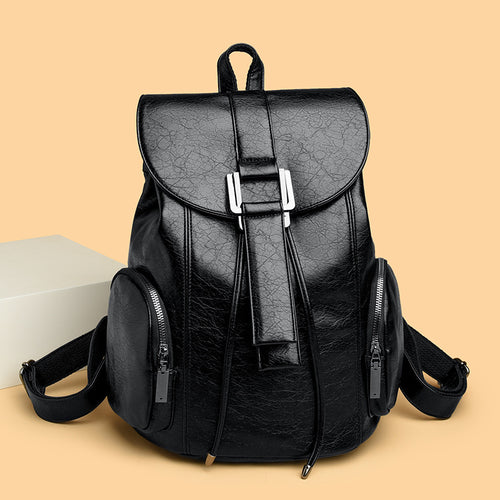Retro Chic Vegan Leather Backpack Bowlift