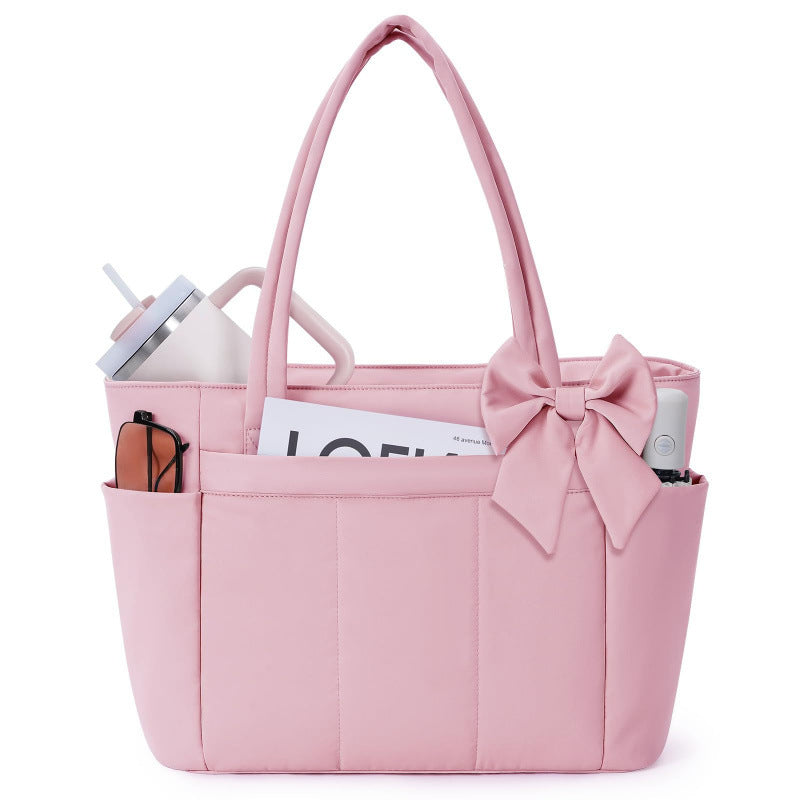 Elegant tote bag with bow design Bowlift