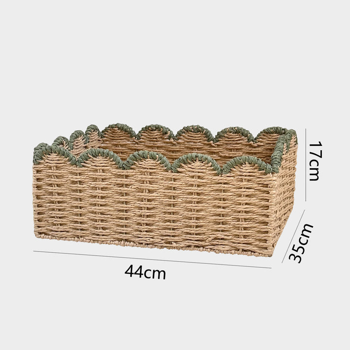 Decorative storage basket with wave edge Bowlift