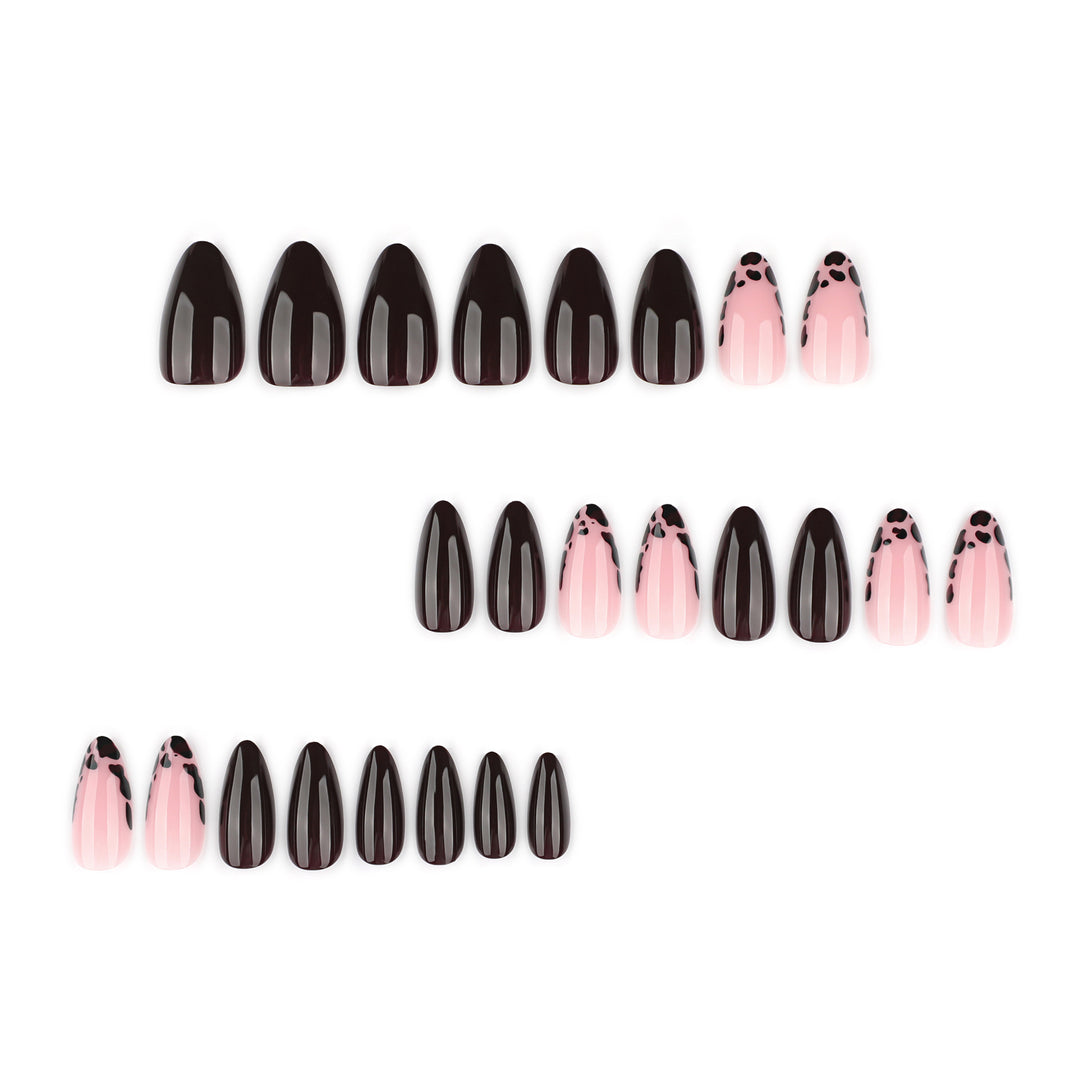 Artful stiletto nails with elegant design and glossy finish Bowlift
