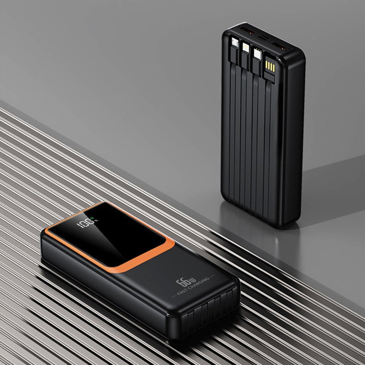 Portable power bank with 66W fast charging technology and LCD display Bowlift