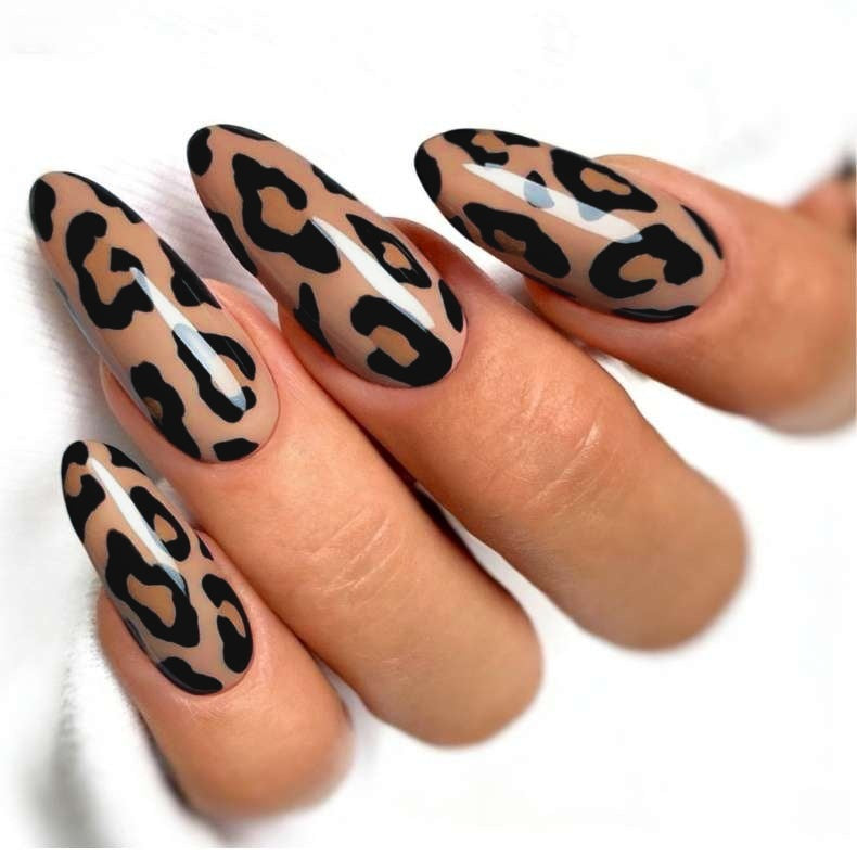 Stylish Leopard Print Press-On Nails Bowlift