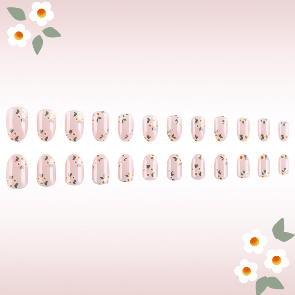 Floral Print Gel Nail Art Bowlift