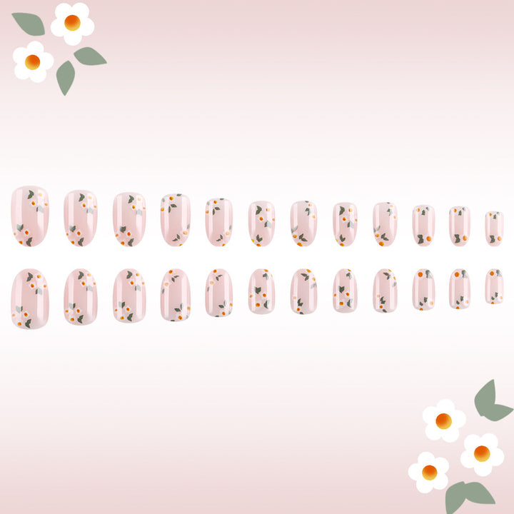 Floral Print Gel Nail Art Bowlift