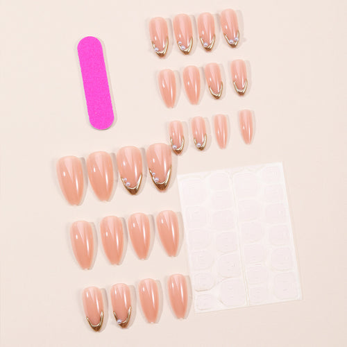 Elegant Stiletto Nail Art Extensions with Pearl Accents Bowlift