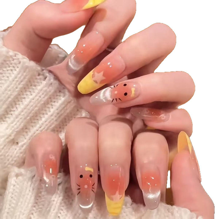 Artistic Press-On Nail Design Bowlift