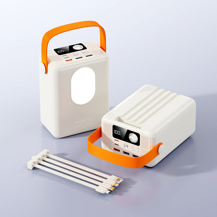 Portable power bank with multifunctional LED light and smart charging display Bowlift