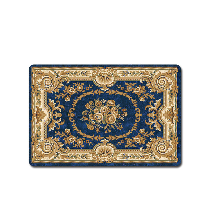 Elegant Vintage Floral Bath Mat Bowlift