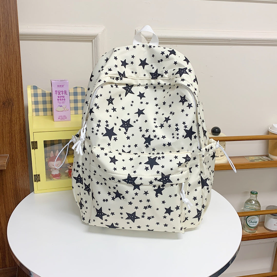 Backpack with High-Quality Star Pattern and Multifunctional Compartments Bowlift