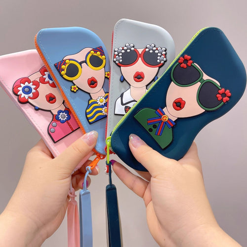 Artistic Print Zippered Pencil Case Bowlift