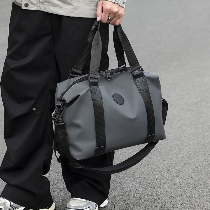 Sporty Travel Bag With Reinforced Interior And Removable Shoulder Strap Bowlift