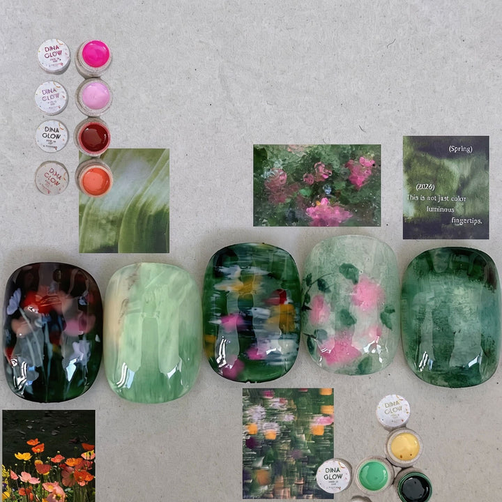 Artistic Cat-Themed Press-On Nail Art Set Bowlift