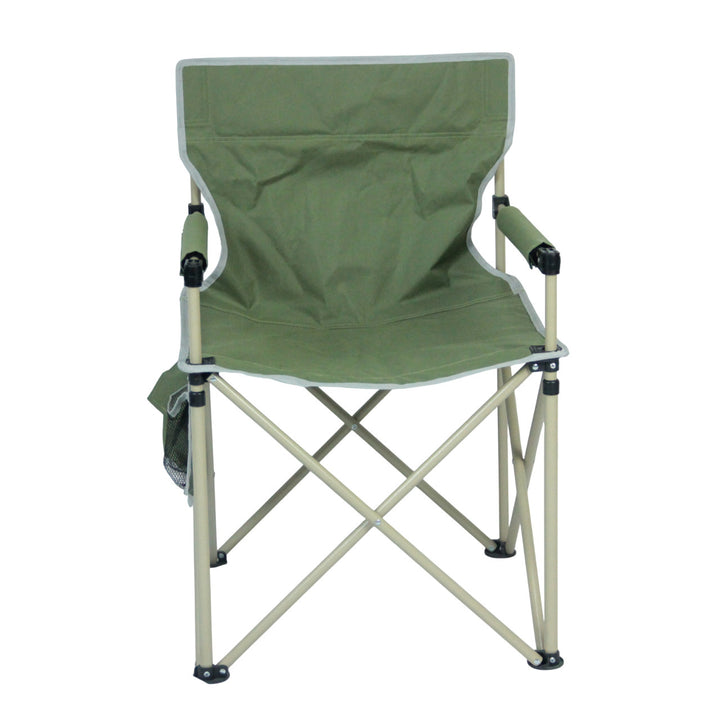 Folding chair with integrated cup holder and carrying bag Bowlift